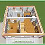 Passive House #3 First Floor 3D View